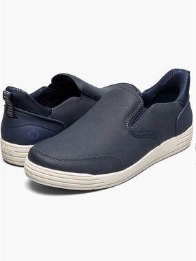 Nunn Bush KORE City Walk Moc Toe Slip-On Casual Shoes Navy 11